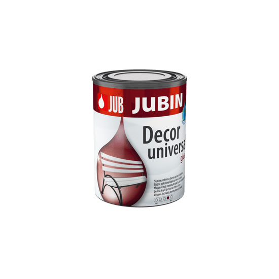 JUB JUBIN Decor universal siv 7 sijajen 0,65 L pokrivna barva za les in kovino