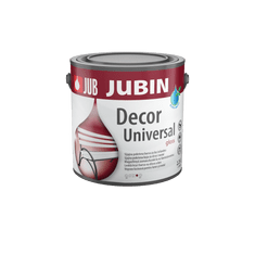 JUBIN Decor universal bel 1001 sijajen 2,25 L pokrivna barva za les in kovino
