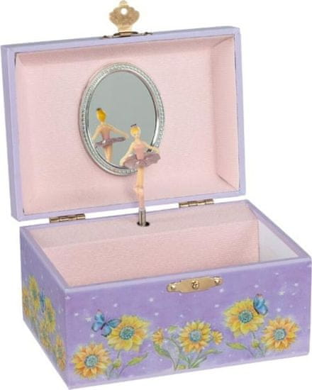 Goki Pixie Jewellery Box: Sunflowers, Melody: Swan Lake