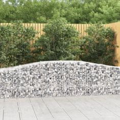 Vidaxl Obokane gabion košare 4 kosi 400x50x80/100 cm pocinkano železo