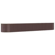 Vidaxl Visoka greda rjava 554x100x68 cm prašno premazano jeklo