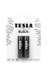 TESLA AA BLACK+ alkalna, 2 kosa