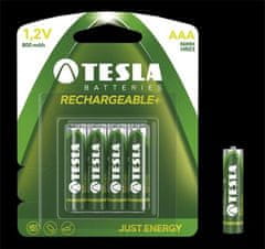 TESLA AAA RECHARGEABLE+ za ponovno polnjenje Ni-MH 800mAh, 4 kosi