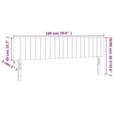 Vidaxl LED posteljno vzglavje modro 180x5x78/88 cm blago