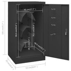 Vidaxl Omara za sedlo antracit 53x53x105 cm jeklo