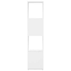 Greatstore Vrtljiva omarica bela 34,5x34,5x147,5 cm iverna plošča