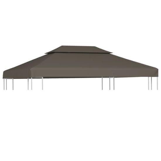 Vidaxl Streha za paviljon 2-delna 310 g/m2 4x3 m taupe