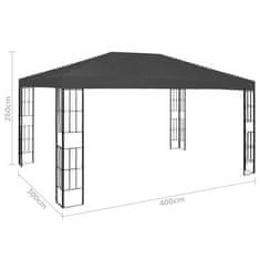 Vidaxl Paviljon 3x4 m antraciten