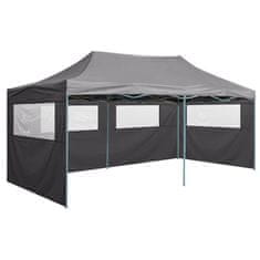 Vidaxl Profesionalni zložljivi šotor za zabavo s 4 stranicami 3x6 m jekleni antracit