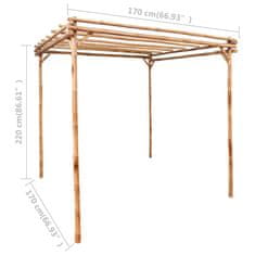 Vidaxl Pergola iz bambusa 170x170x220 cm