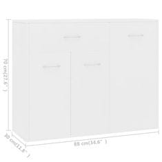Vidaxl Komoda bela 88x30x70 cm iverna plošča