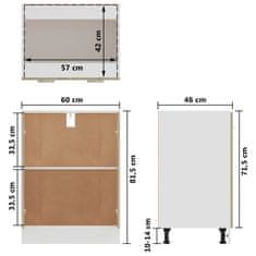 Vidaxl Spodnja omarica sonoma hrast 60x46x81,5 cm iverna plošča