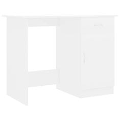 Vidaxl Pisalna miza bela 100x50x76 cm iverna plošča