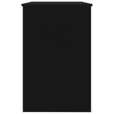 Vidaxl Pisalna miza črna 100x50x76 cm iverna plošča