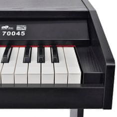 Vidaxl Digitalni klavir s pedali melamin 88 tipk črni