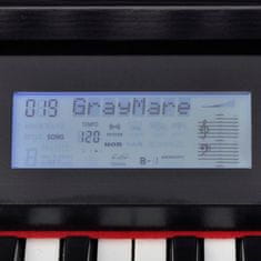 Vidaxl Digitalni klavir s pedali melamin 88 tipk črni