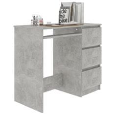 Vidaxl Pisalna miza betonsko siva 90x45x76 cm iverna plošča