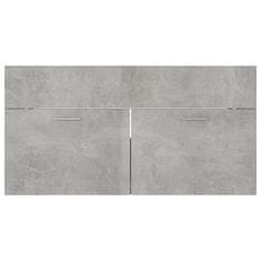Vidaxl Kopalniško pohištvo 2 kosa betonsko siva iverna plošča