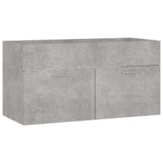 Vidaxl Kopalniško pohištvo 2 kosa betonsko siva iverna plošča