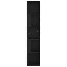 Vidaxl Kotna omarica črna 33x33x164,5 cm iverna plošča