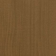 Vidaxl Klubska mizica medeno rjava 50x50x33,5 cm trdna borovina