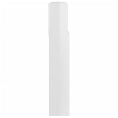 Vidaxl Vzglavna omarica visok sijaj bela 220x19x103,5 cm