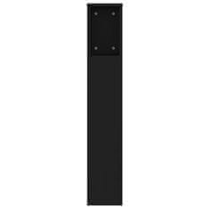 Vidaxl Vzglavna omarica črna 140x18,5x104,5 cm