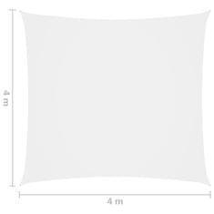 Vidaxl Senčno jadro oksford blago kvadratno 4x4 m belo