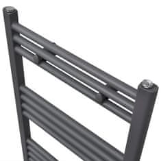 Vidaxl Kopalniški radiator z ravnimi cevmi 480x480 mm siv