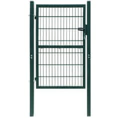 Vidaxl 2D Vrata za Ograjo (Enojna) Zelene Barve 106 x 210 cm