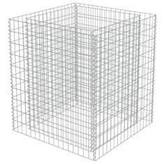 Vidaxl Visoka greda gabion pocinkano jeklo 90x90x100 cm