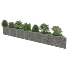 Vidaxl Gabion stena iz pocinkanega jekla 450x30x50 cm