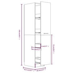 Vidaxl Lekarniška omara rjavi hrast 30x42,5x150 cm konstruiran les