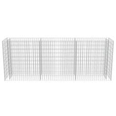 Vidaxl Visoka greda gabion pocinkano jeklo 270x50x100 cm