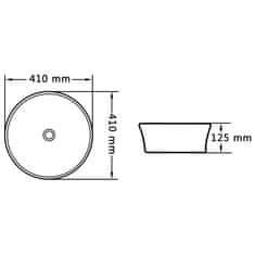 Vidaxl Umivalnik 41x12,5 cm keramičen bel