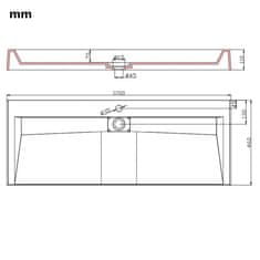 Vidaxl Umivalnik 120x46x11 cm mineralna litina/marmorna litina bel