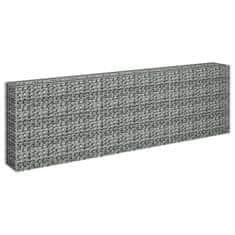 Vidaxl Visoka greda gabion pocinkano jeklo 270x30x90 cm