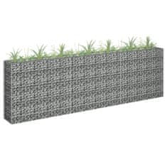 Vidaxl Visoka greda gabion pocinkano jeklo 270x30x90 cm