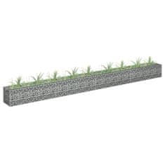 Vidaxl Visoka greda gabion pocinkano jeklo 360x30x30 cm