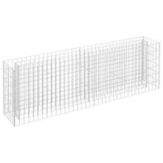 Greatstore Visoka greda gabion pocinkano jeklo 180x30x60 cm