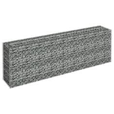 Greatstore Visoka greda gabion pocinkano jeklo 180x30x60 cm