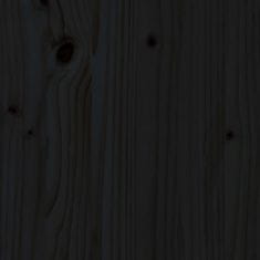 Vidaxl Posteljno vzglavje črno 105,5x4x100 cm trdna borovina