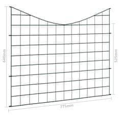 Vidaxl Komplet ograje za ribnik z nizkim lokom 77,5x64 cm zelen