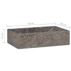 Vidaxl Umivalnik siv 45x30x12 cm marmor