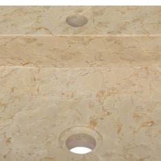 Vidaxl Umivalnik krem 40x40x12 cm marmor