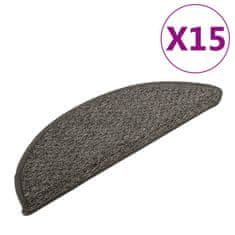 Vidaxl Preproge za stopnice 15 kosov antracitne 56x20 cm