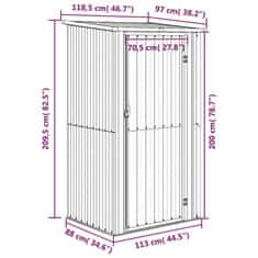 Vidaxl Vrtna lopa, antracit, 118,5x97x209,5 cm, pocinkano jeklo