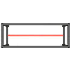 Vidaxl Okvir za delovno mizo mat črn in mat rdeč 140x50x79 cm kovinski