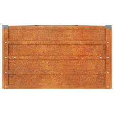 Vidaxl Vrtna visoka greda rusty 400x80x45 cm corten jeklo