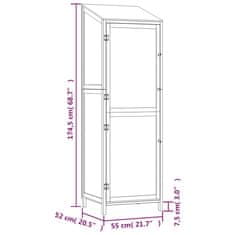 Vidaxl Vrtna lopa 55x52x174,5 cm trden les jelke